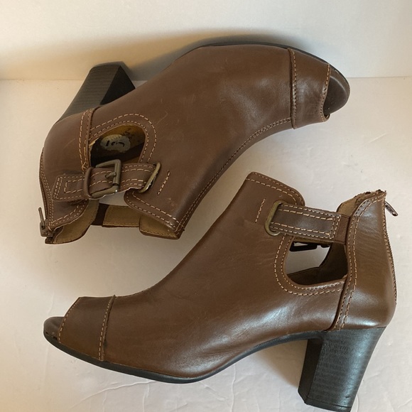 Earth Origins Ankle Boots Peep-toe Zip-up back - Picture 4 of 14